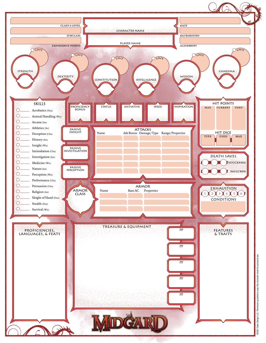 Midgard Character Sheet